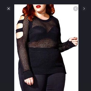 MBLM By Tess Holliday Open Stitch Sweater 4x 28W